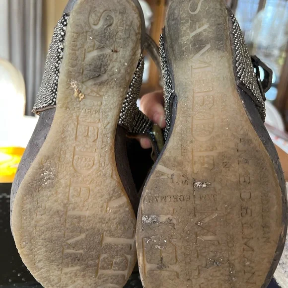 Sam Edelman Nalo pewter wedge sandal size 8.5 - Picture 5 of 6